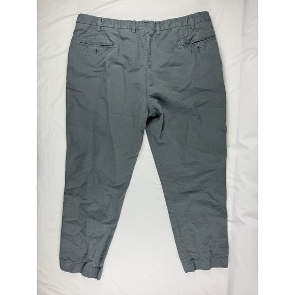 Sid Mashburn 55% Cotton 45% Linen Blend Pants 40x26 Made in Italy in Green Short - Picture 2 of 9